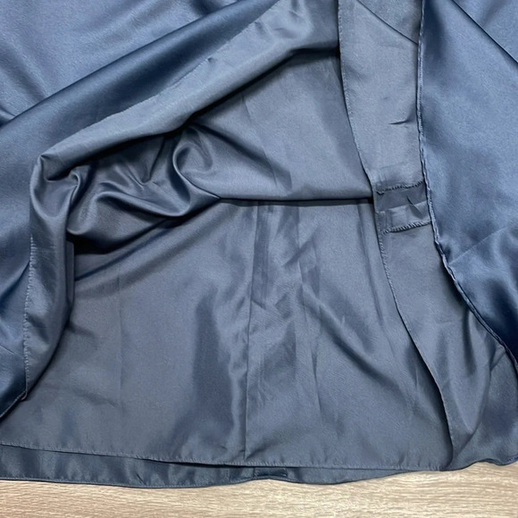 NWT Jordan Fashions 469 Lace and Satin Sleeveless Bridesmaids Dress Navy 12 - Picture 14 of 16